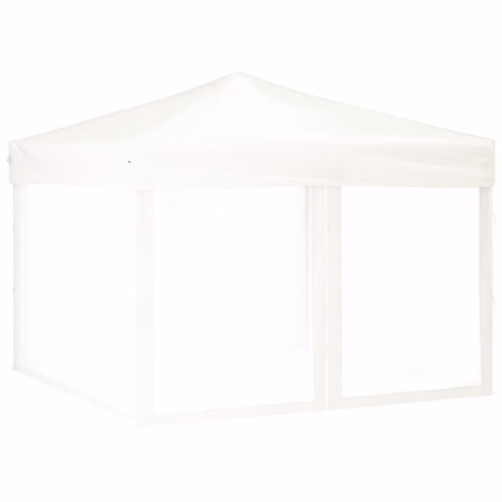 Tenda per Feste Pieghevole con Pareti Laterali Bianco 3x3 m