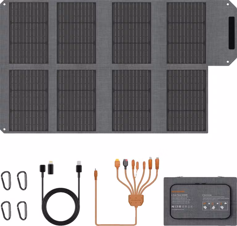 Pannello solare, 4 porte di uscita, design portatile, pannello solare da 80W