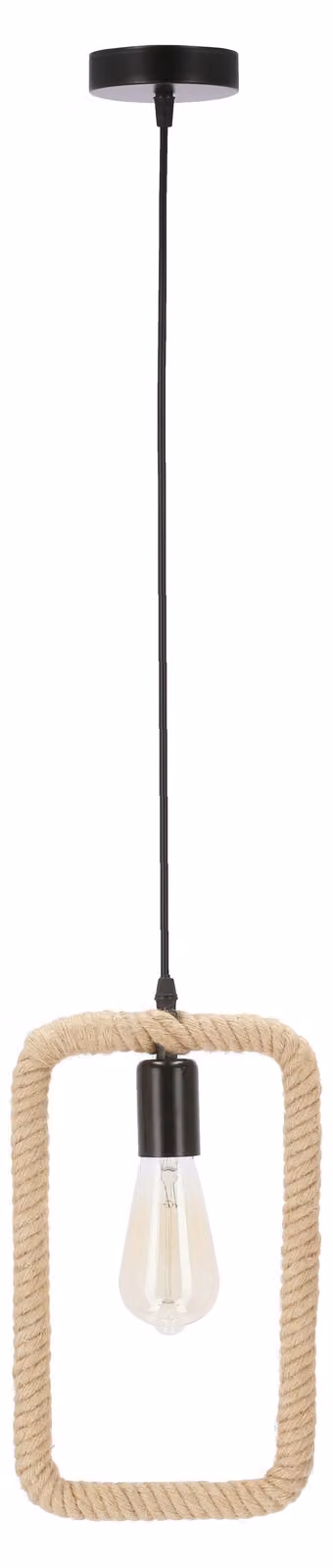 Lampada a sospensione OSTOR - 1xE27, 40W, nero / beige