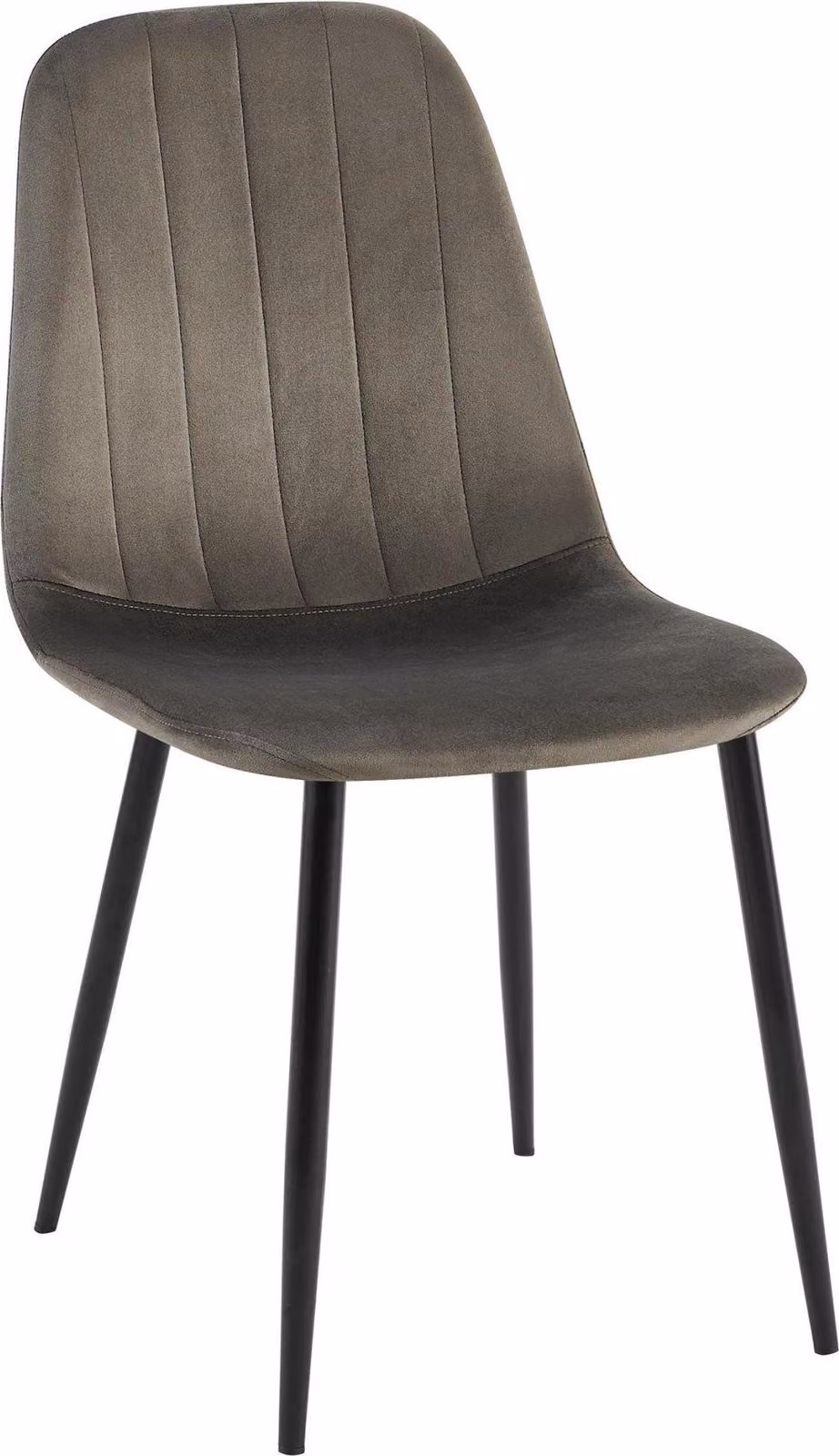 Sedia da pranzo con rivestimento in velluto - Sedia da cucina - Elevato comfort, struttura in metallo nero | colore: antracite