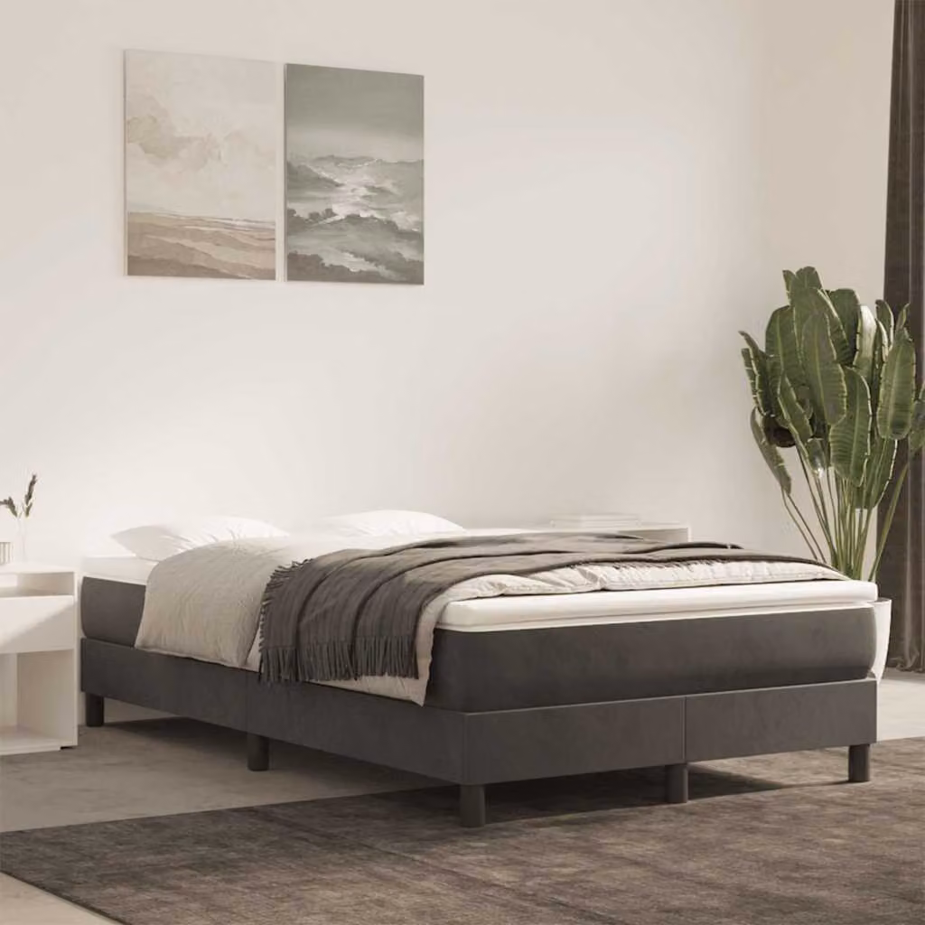 vidaXL Materasso a molle insacchettate in tessuto grigio scuro L: 140 cm, P: 210 cm, H: 20 cm
