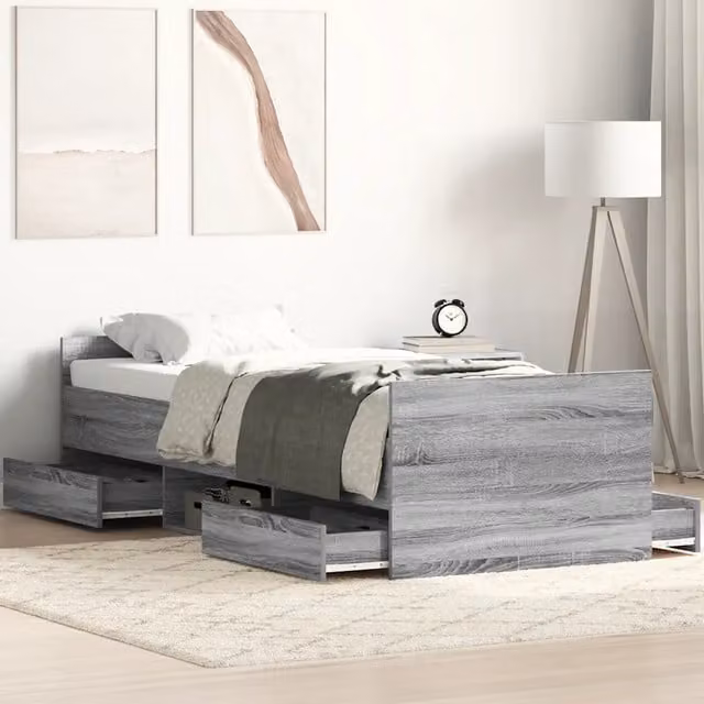 Giroletto senza Materasso Rovere Sonoma 90x190 cm 3203815