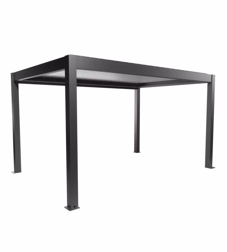 Biohort Pergola in metallo 4,6x3 m grigio scuro/argento con lamelle