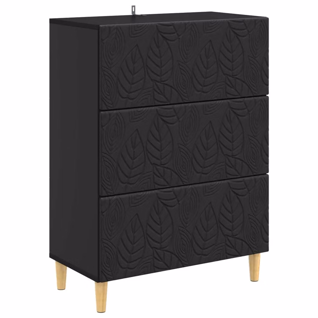 Mobile con 5 cassetti vidaXL nero moderno in legno ingegnerizzato L: 66 cm, P: 34,5 cm, H: 90 cm – 2