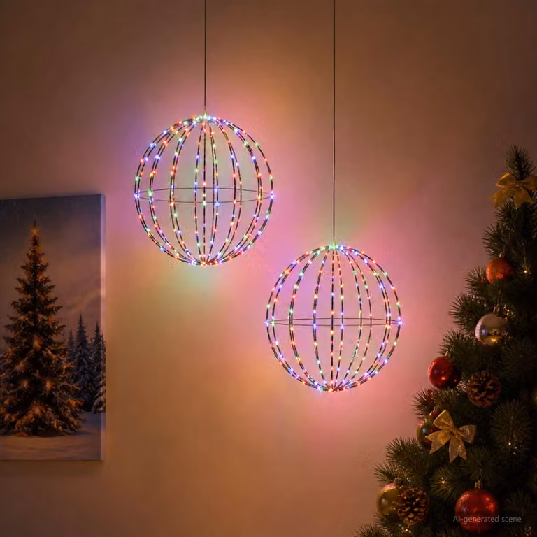 vidaXL Luce a punta di Natale 2 pz 192 LED Multicolore
