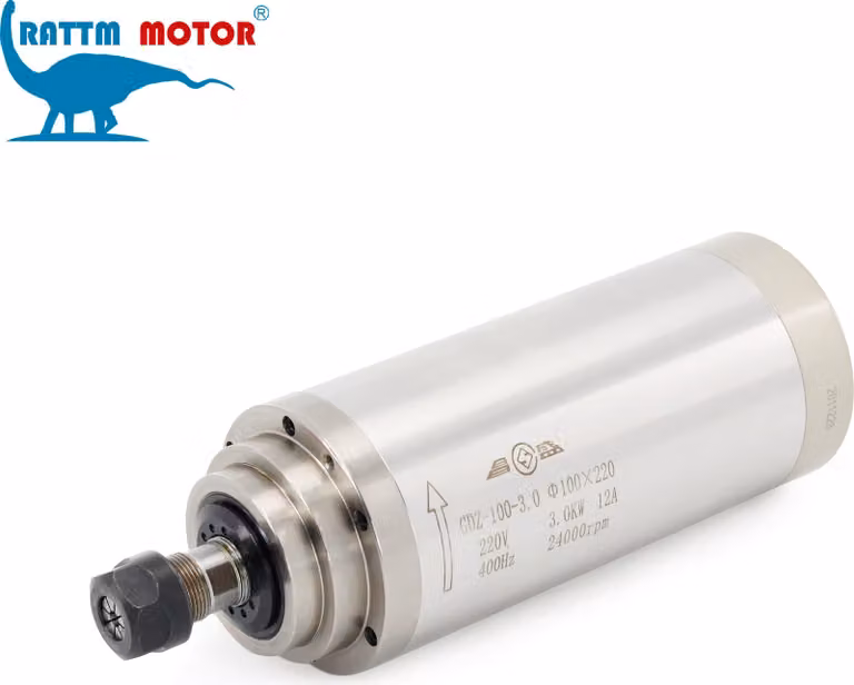 Motore mandrino CNC - Potenza: 3 kW - Raffreddamento a liquido - Morsetto ER20 - Alimentazione: 220 V - Motore per fresatura