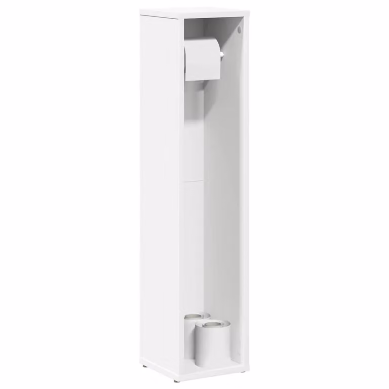 Mobile da bagno con portarotolo vidaXL bianco moderno L/P/H: 20,5 x 20 x 90 cm