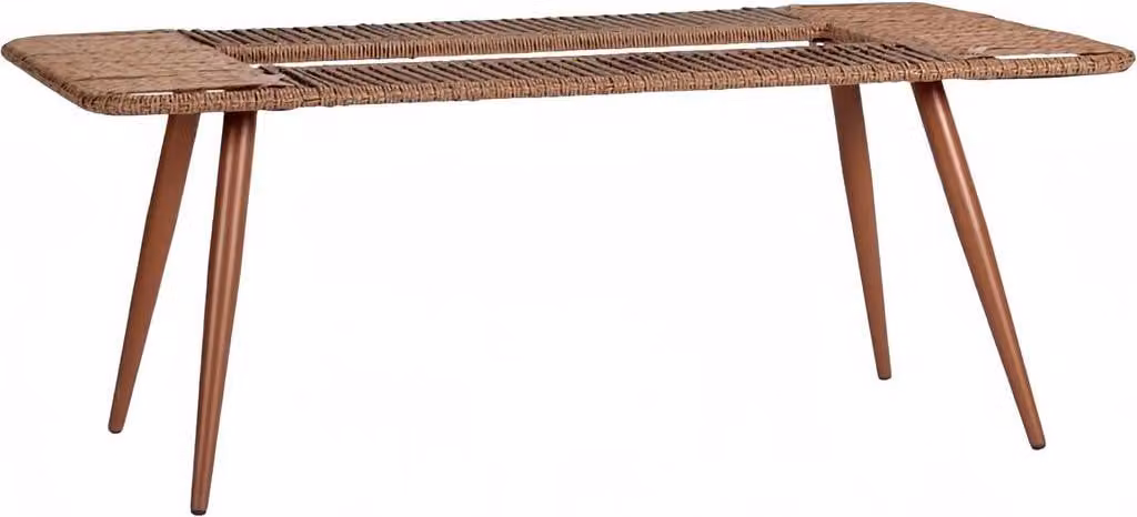 Couchtisch Braun Luxus Tisch Design Kaffeetisch Hochwertig Rattan Beistell