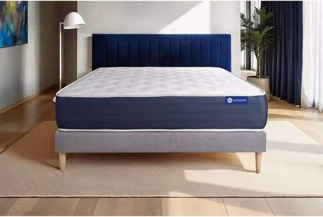 Kit rete e materasso Actilatex sleep 135x200cm - Spessore : 22cm - Lattice e memory foam - Bilanciato -