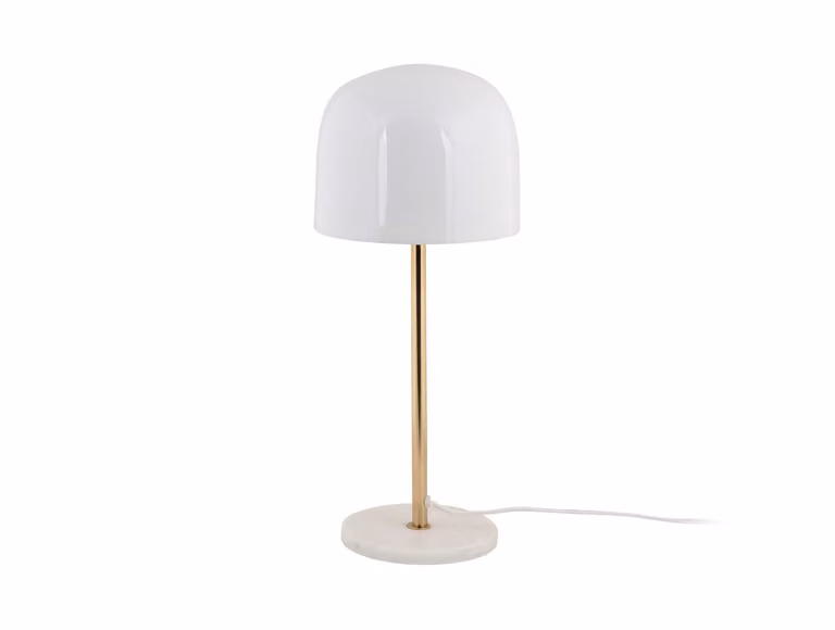 Leitmotiv - Lampada da tavolo Manta - Bianca - Ø20cm Lampada da tavolo - Lampada da comodino, soggiorno, camera da letto