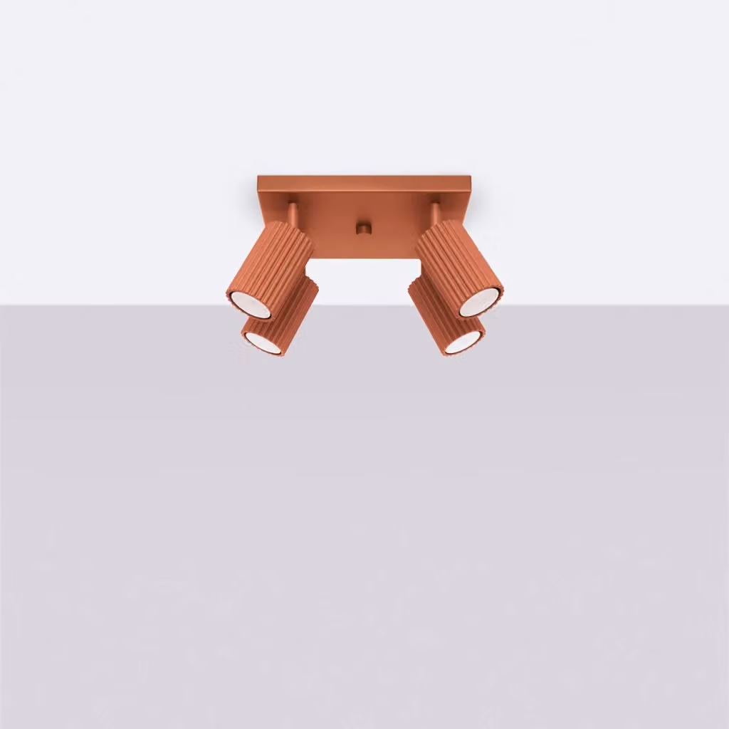Lampada da soffitto KARBON di Sollux Lighting, colore rosso, regolabile e in metallo – 2