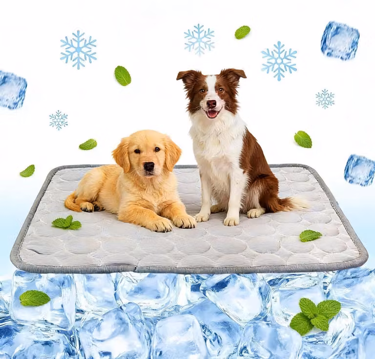 Tappetino refrigerante per cani, taglia XL, 100x70 cm, grigio, auto-refrigerante, ideale per l'estate, cuscino refrigerante per animali domestici