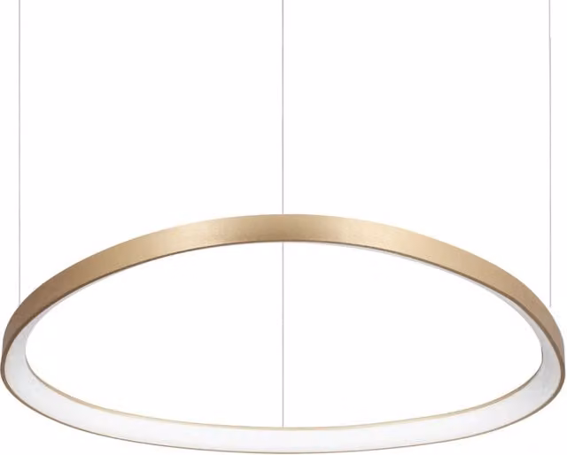 Lampada A Sospensione Gemini Led 56W Luce Calda Ottone Altezza Regolabile Ideal Lux