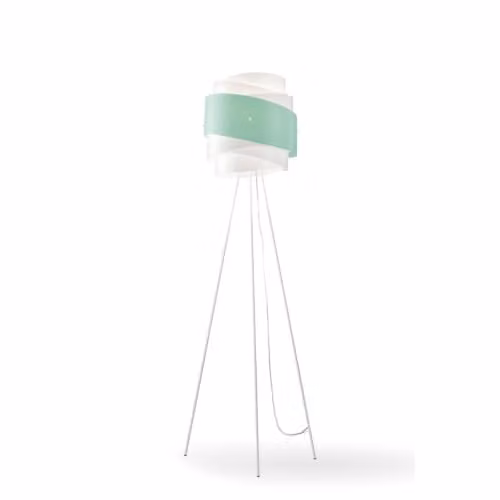 Piantana Moderna 3 Piedi Polilux ® Verde Pastello E Metallo 1 Luce E27