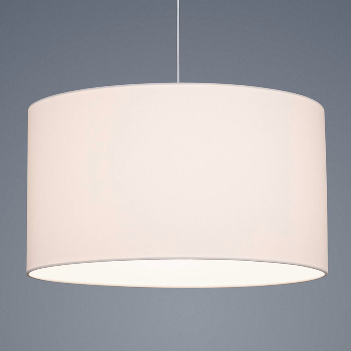 Helestra Lampada a sospensione Certo, dimmerabile, Bianco / Opale, Soggiorno / Sala da pranzo, Tessuto / Stoffa / Seta, Moderno, Lampada a sospensione