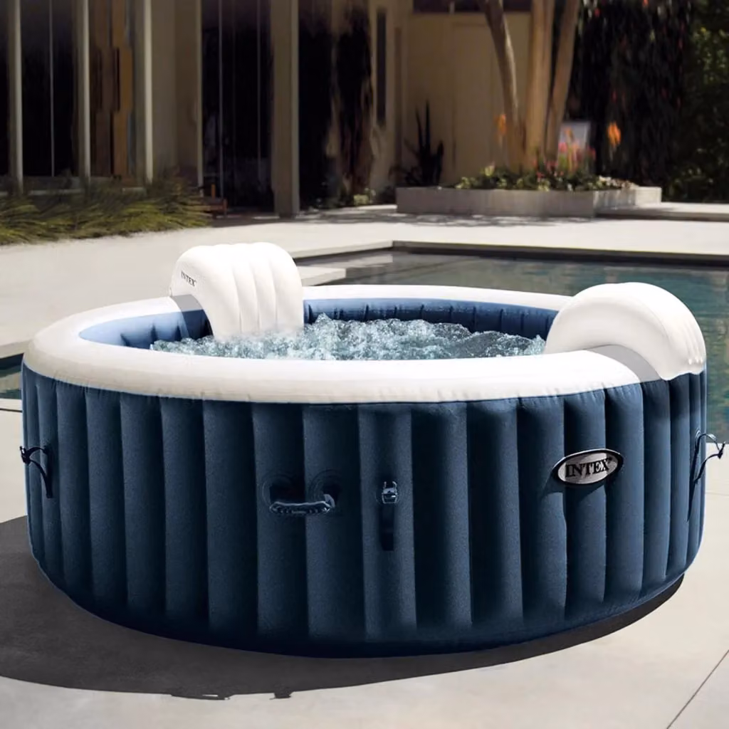 Intex PureSpa Bubble Massage Vasca Idromassaggio Gonfiabile 4 Posti Blu Navy con 140 getti e Riscaldatore 2200W, Capacità 795 L – 7