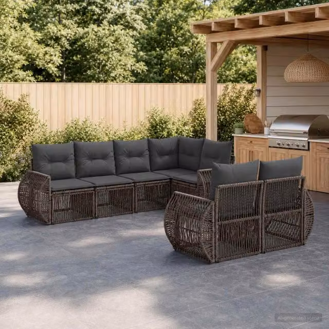 Set Divano da Giardino 7 pz 7-Numero di posti 3435476