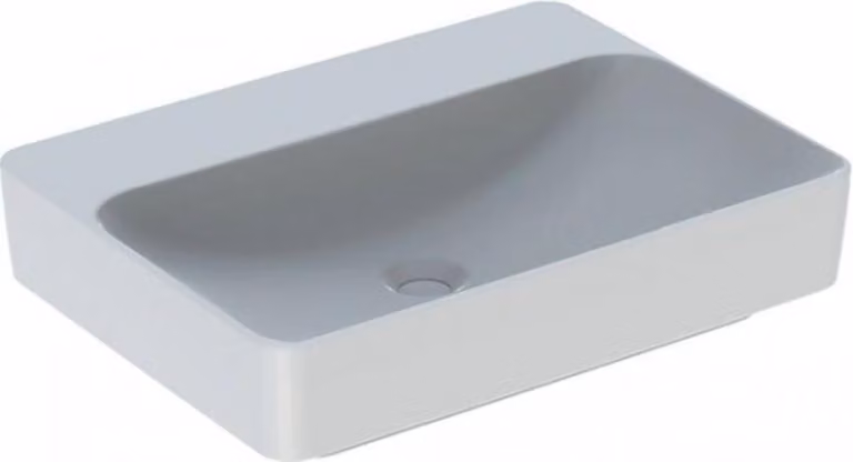 Geberit VariForm lavabo à poser rectangulaire, 600x450mm, avec trou pour robinetterie, sans trop-plein, 500.781.00.2, 500.781.00.2