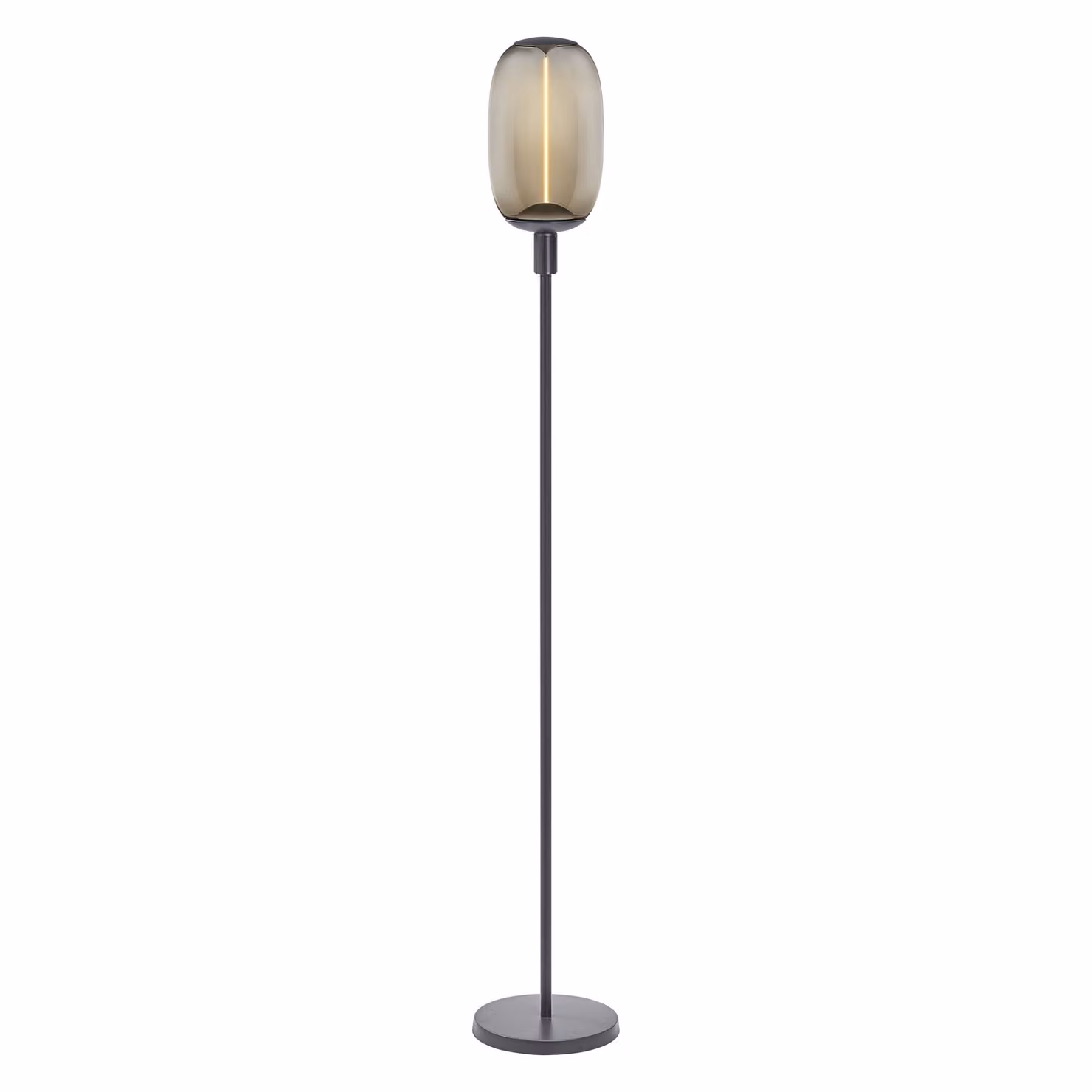 LEDVANCE DECOR STICK TALL lampada da terra, 1 x E27, grigio scuro, acciaio inox, scenari di illuminazione individuali, ideale per le zone giorno, interruttore a pedale, design moderno, base E27, decorativa