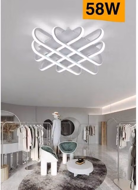 Plafoniera da soffitto LED Trade Shop C41-b moderna in bianco con luce regolabile 58 W