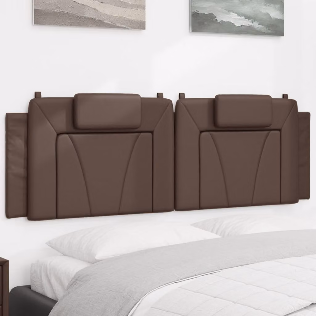 Cuscino Testiera Viana vidaXL in Similpelle Marrone, Larghezza: 160 cm