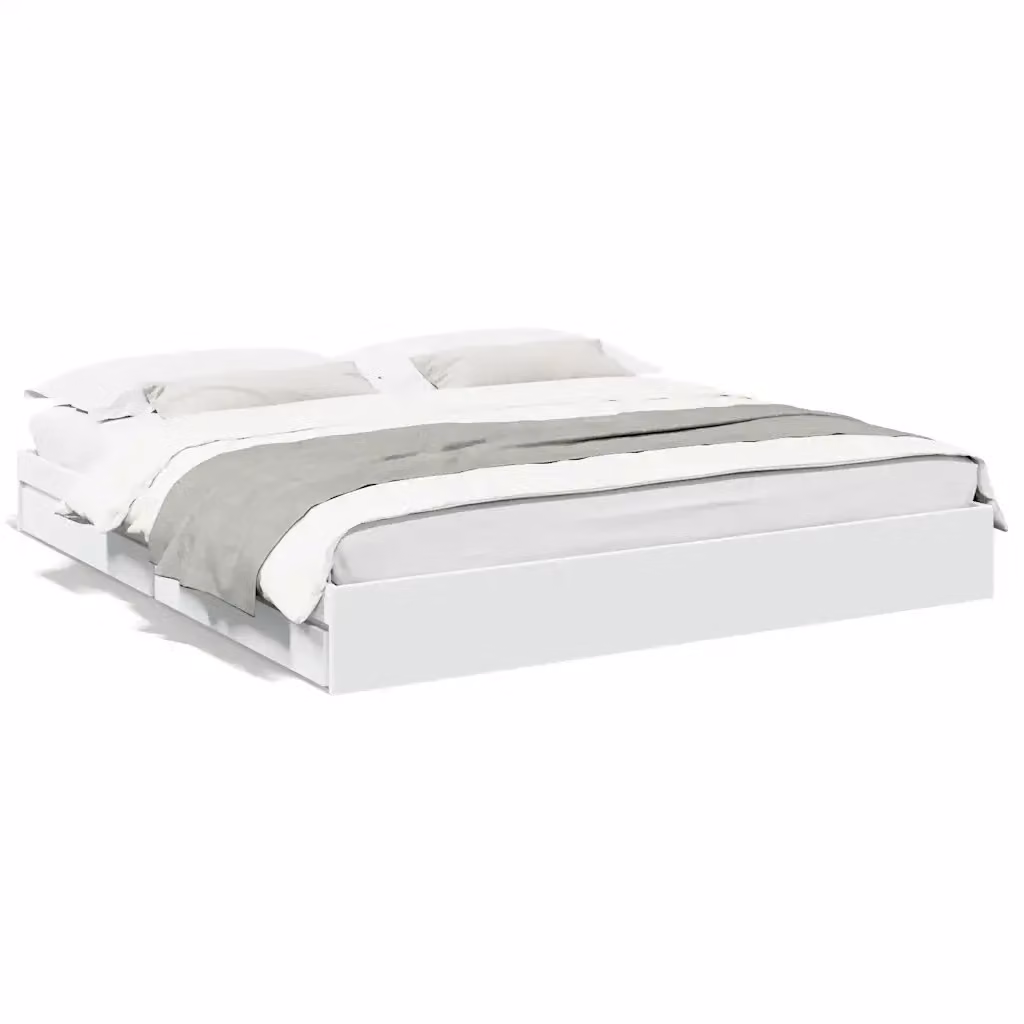 Giroletto con cassetti vidaXL in legno bianco L/P: 180 x 200 cm – 2