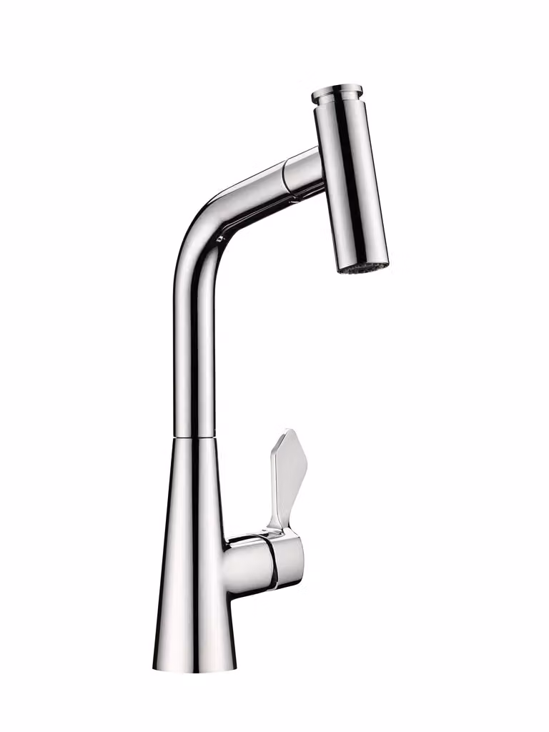 Miscelatore NABER UMORE 2 in cromo con bocca estraibile / Miscelatore da cucina / Miscelatore monocomando