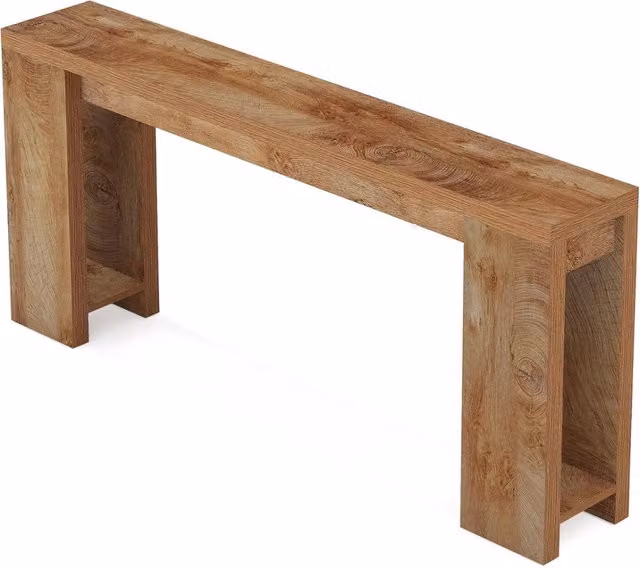 Tavolo consolle REDOM in legno marrone stile rustico L: 160 cm, P: 30 cm – 1