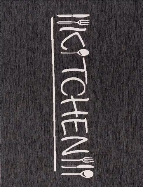 Tappeto da cucina Cuisinea antracite L: 60 cm, P: 100 cm