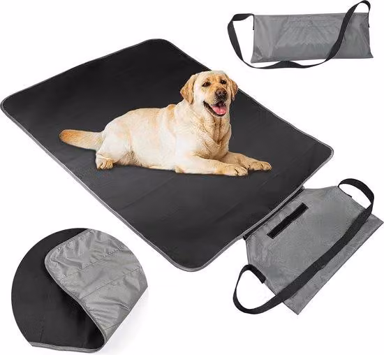 Coperta per cani da esterno lavabile e imbottita, grande, impermeabile, da viaggio