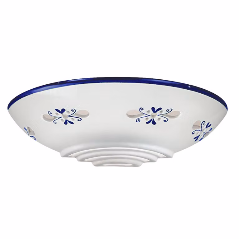 Cremasco Applique da parete Bassano, dimmerabile, Bianco / Opale, Soggiorno / Sala da pranzo, Ceramica, Campagna / Rustiche, Applique