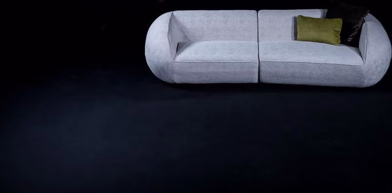 Graues Wohnzimmer Polster Sofa Moderne Textil Couchen Luxus Möbel Couch