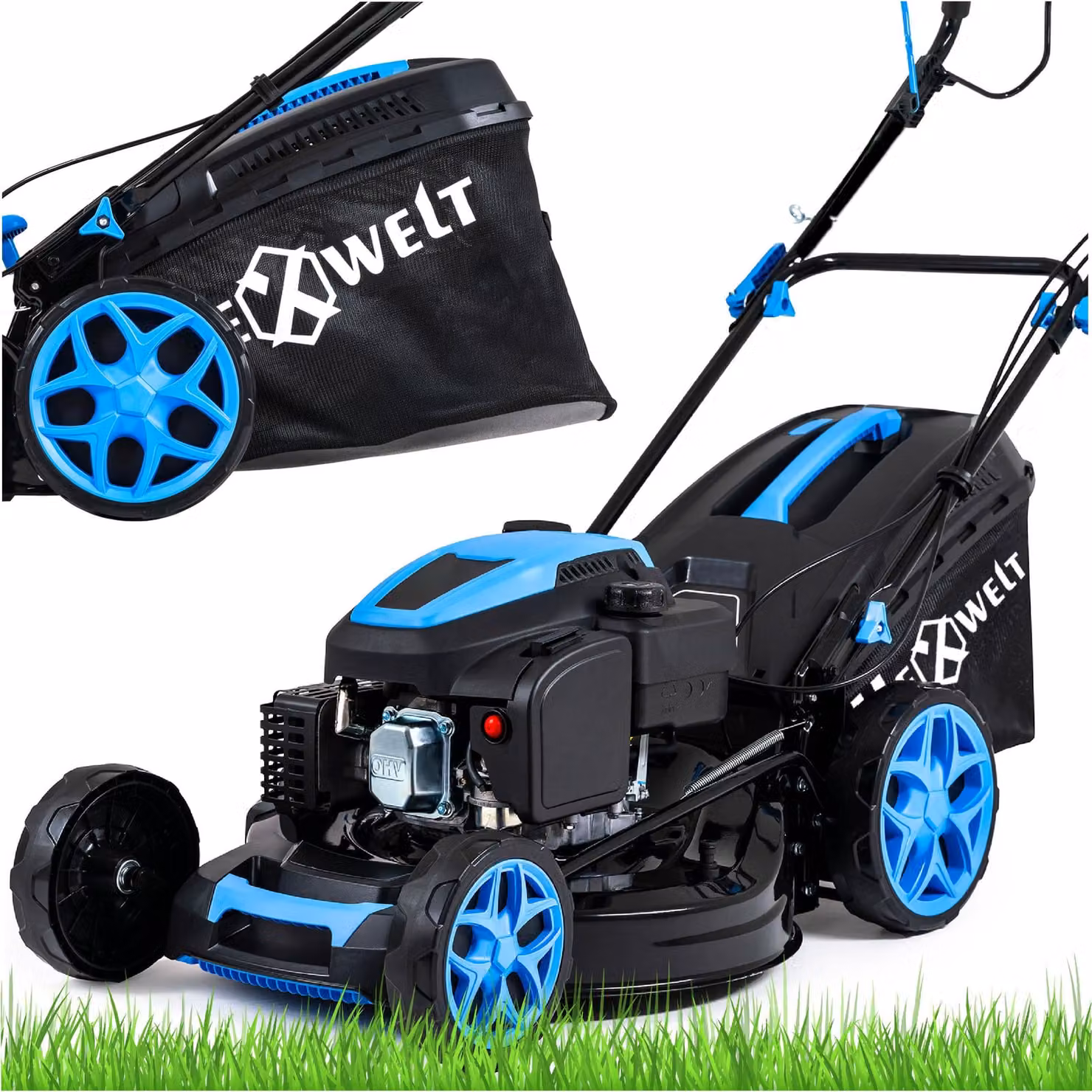 Hexwelt tagliaerba a benzina 51 cm 200 cm3 con trazione