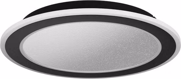 Plafoniera LED Eglo Macchioni nera con telecomando, temperatura colore regolabile da bianco caldo a bianco freddo, 2360 lumen, Ø: 38 cm, IP20