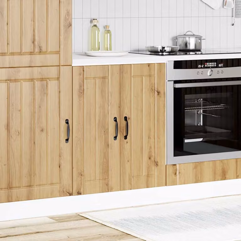 Mobile Base Lavello Lucca Rovere Artigianale Legno Multistrato