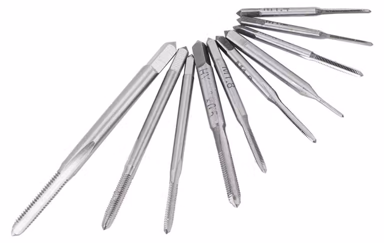 Set di maschi filettati metrici, 10 pezzi, mini maschi manuali per macchine, filettatura M1-M3.5