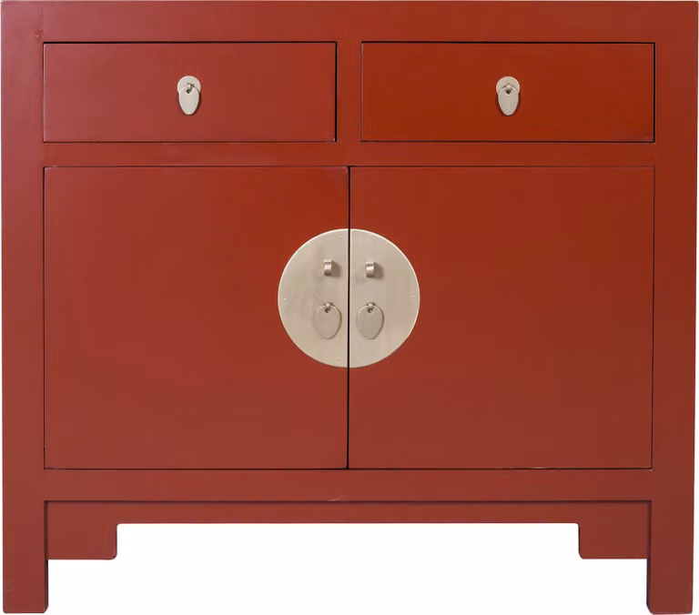 Mobile cinese Asianliving rosso rubino - Collezione Orientique Mobile cinese W90xD40xH80cm Mobile cinese per matrimoni mobile orientale asiatico