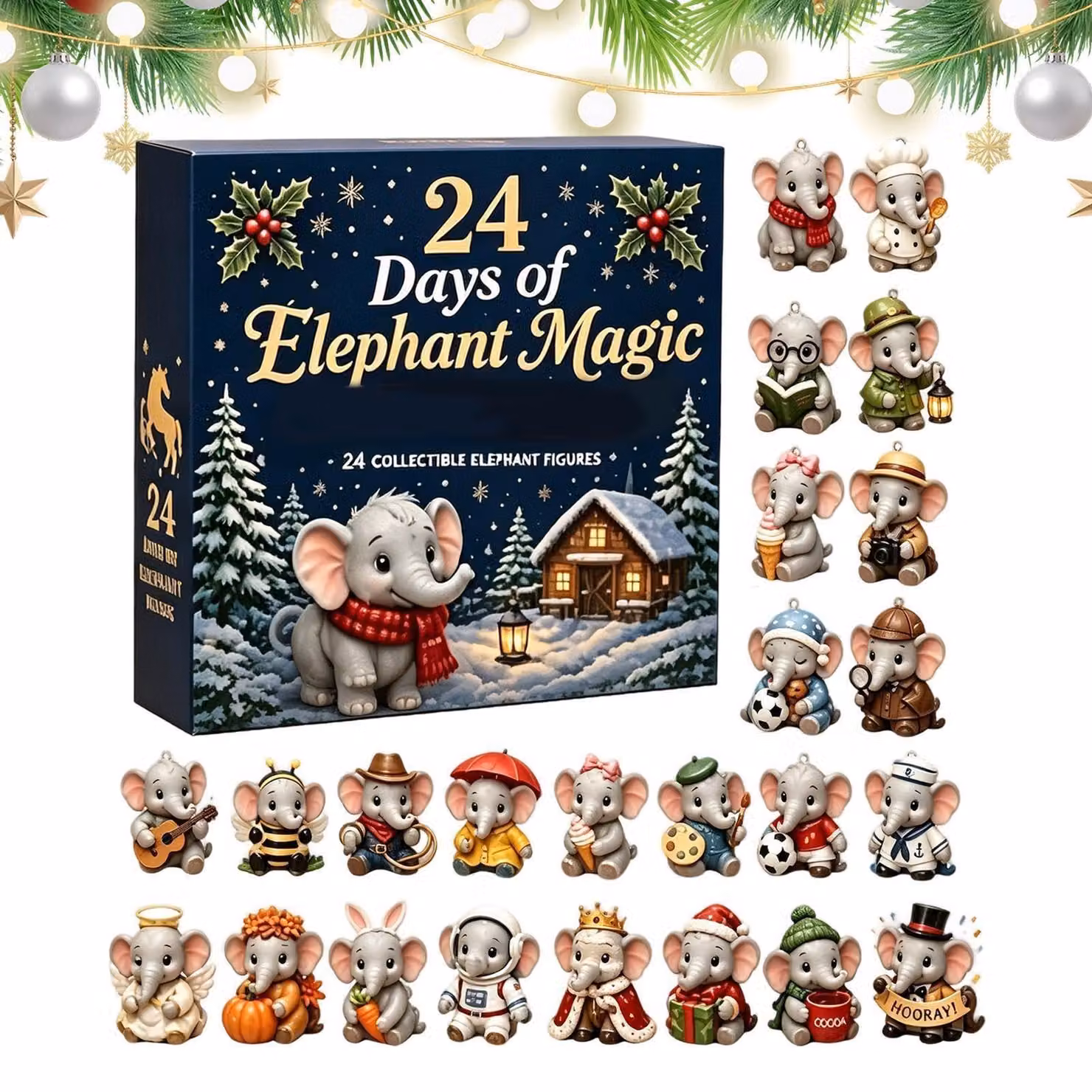 Calendario dell'Avvento 3D con 24 sorprese