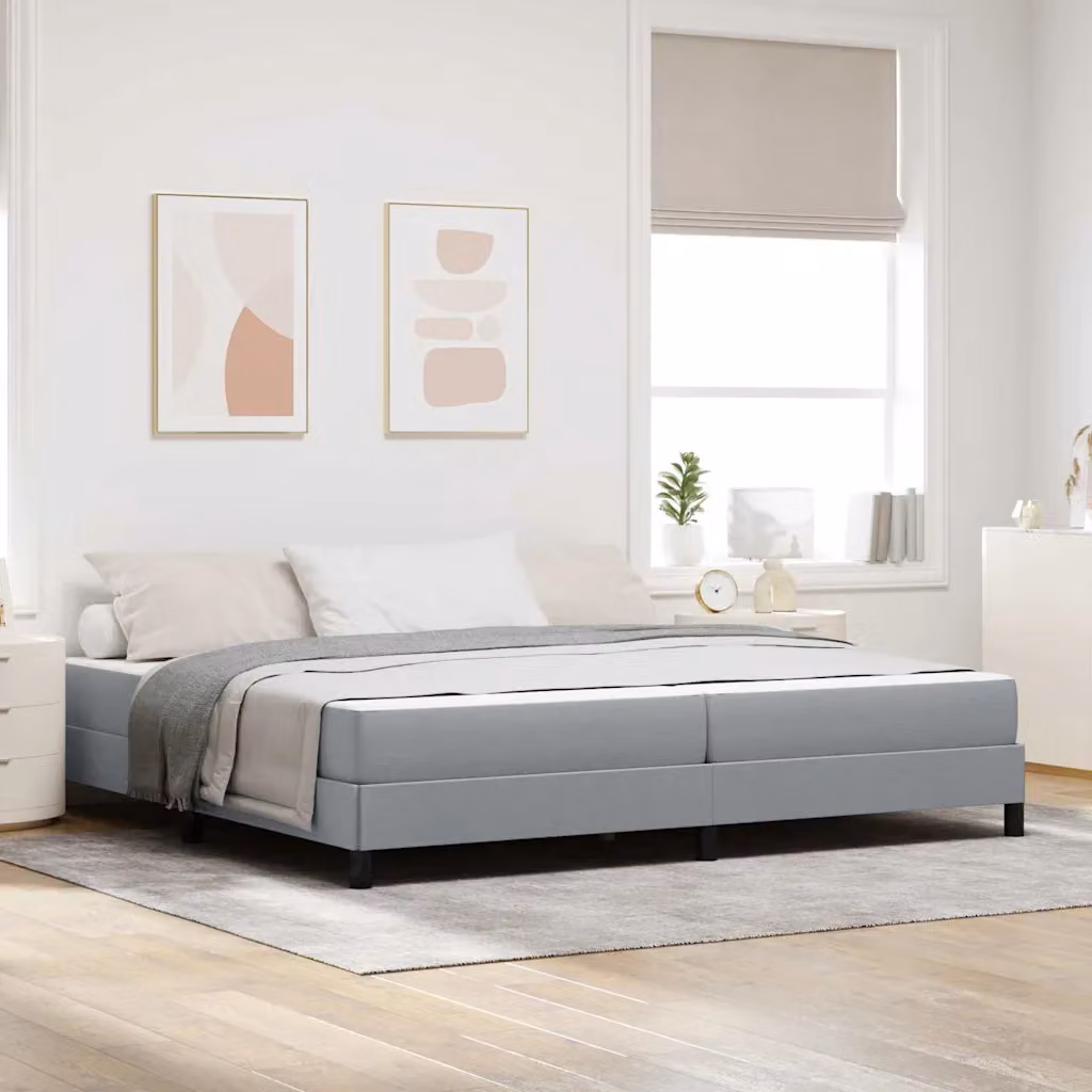 Letto a molle con materasso vidaXL in tessuto grigio L: 200 cm, P: 200 cm, H: 280 cm – 1