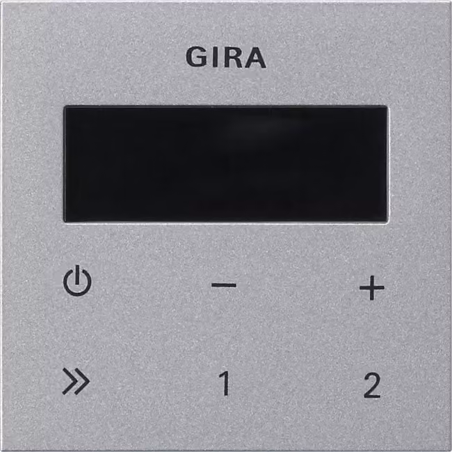 Giradischi 248026, montaggio a incasso, radio RDS, sistema 55, colore: alluminio