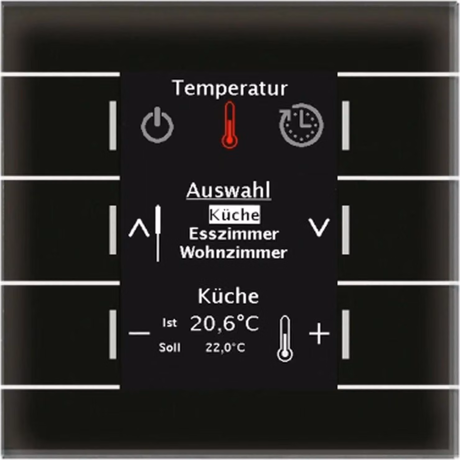 MDT KNX Centralina di comando in vetro Smart, con display a colori, nero, 1 pz.