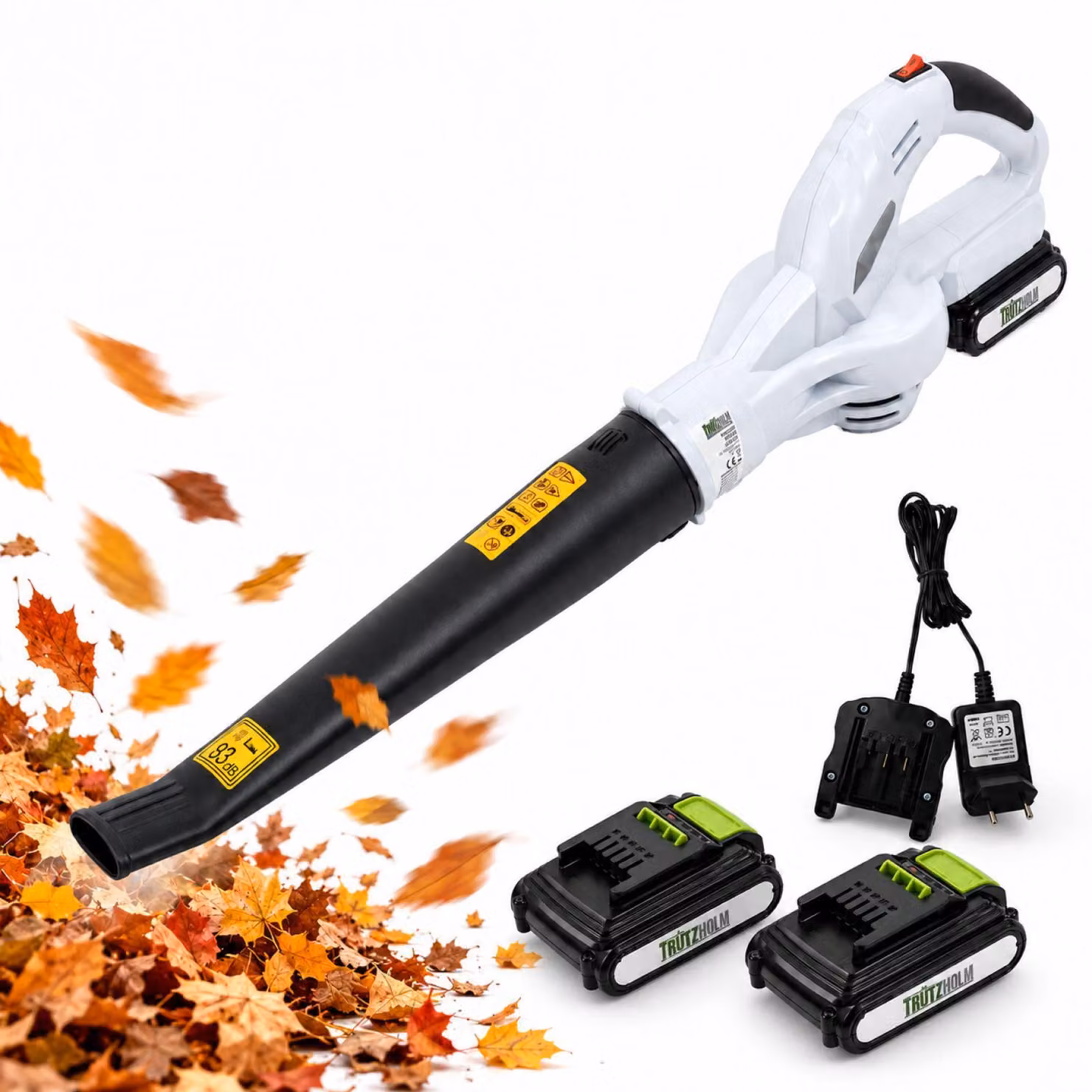 Soffiatore a batteria 20V con 2000mAh 240km/h con 2 batterie e caricatore