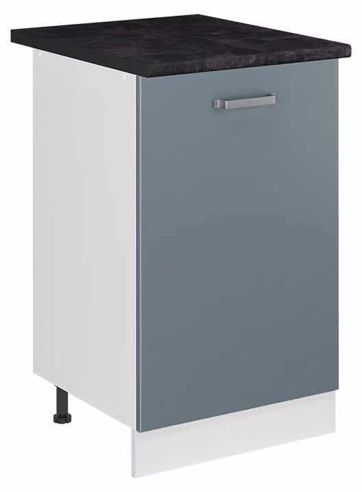 Mobiletto base cucina Vicco R-Line Grigio-blu/Bianco 50 cm piano di lavoro Antracite, Model 70148