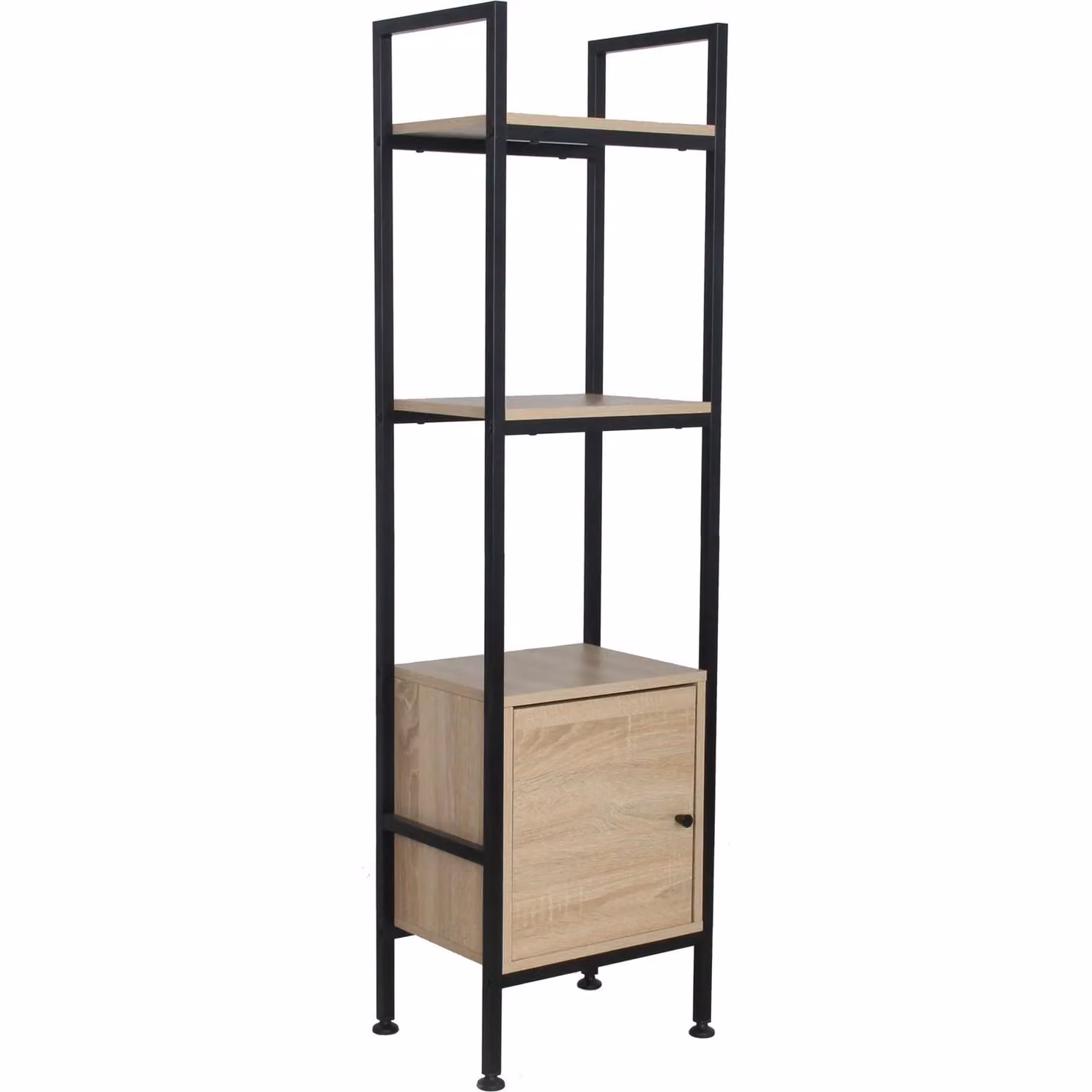 Libreria moderna Hamilton Casa Collection in legno e metallo Nero, H 147 x L 40 x P 30 cm