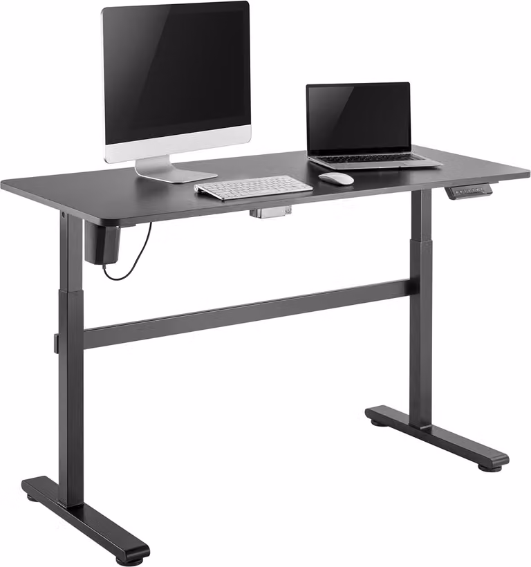 Scrivania Sit-stand Scrivania regolabile elettricamente in altezza 140x60cm max. 118cm Scrivania ergonomica Caricabile fino a 50kg