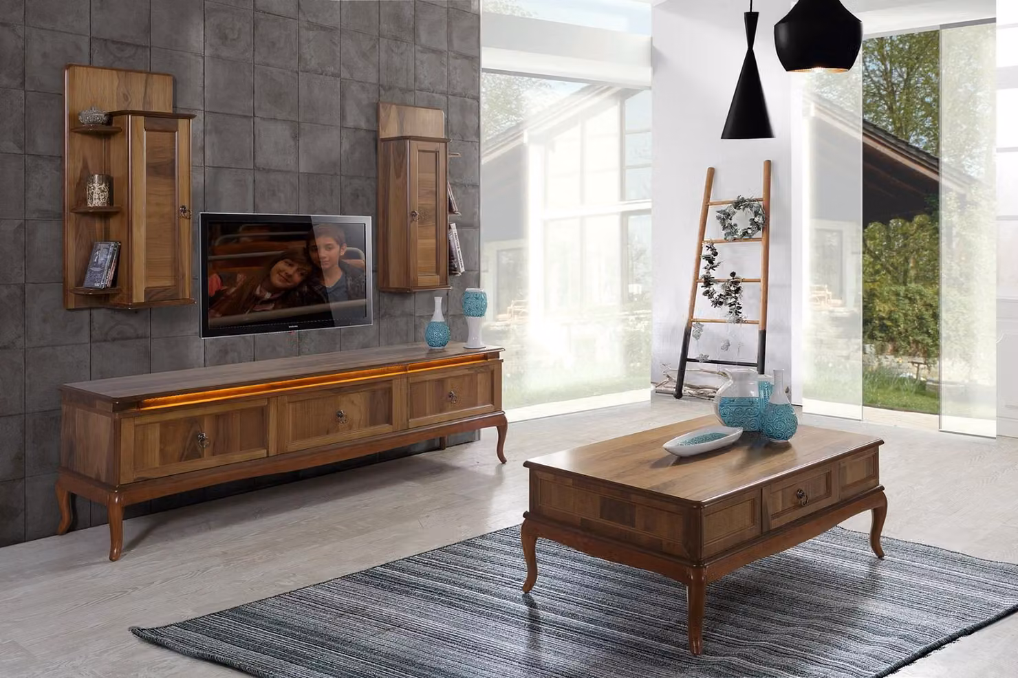 Wohnzimmer Holz Tische Beistell Italien Stil Tisch Couchtisch Beistelltisch Holz