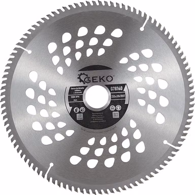 Disco di legno 255x30x40T con tagli precisi