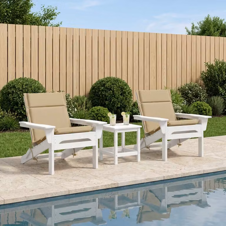 Set di 2 cuscini per sedia alta vidaXL GEMERT in poliestere beige con rivestimento rimovibile e lavabile
