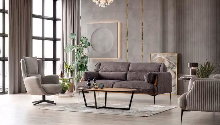 Sofa-Landschaft Gemütliche 3+1 Entspannungssofa Couch Couchgarnitur Sofa