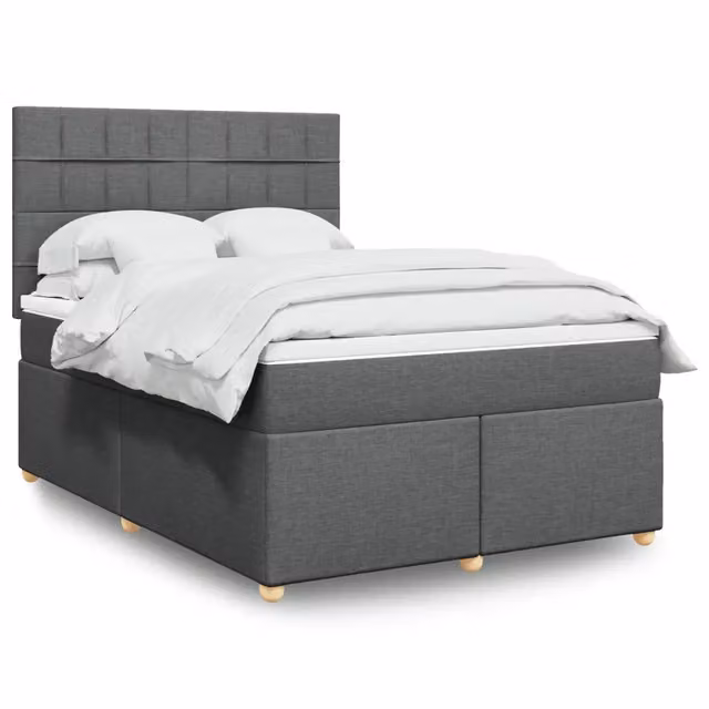Letto Ibrido con Giroletto a Molle e Materasso vidaXL Grigio e Bianco L/P: 140 x 200 cm